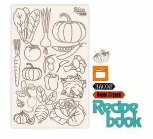Чипборд для скрапбукинга 126*200 мм Recipe book 3 белый 94232069