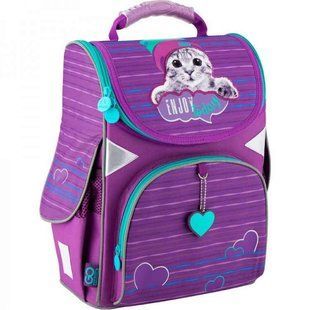 Рюкзак (ранец) школьный каркасный GoPack мод 5001 Education GO20-5001S-5 Funny cat