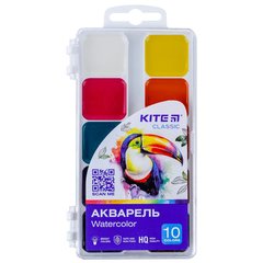 Краски акварельные 10 цв. Kite Classic пласт/уп без/к K-060