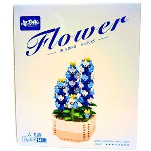 Конструктор 3D Blocks Flower Голубые колокольчики, кор.12,8*10,8*6см, 205 дет Z-61616