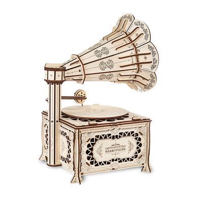Модель 3D дерев'янна сборна механічна EVA Eco-Wood-Art GRAMOPHONE 000907