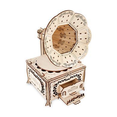 Модель 3D дерев'янна сборна механічна EVA Eco-Wood-Art GRAMOPHONE 000907