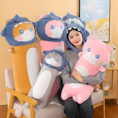 Игрушка мягкая подушка Кошечка со съемной шапочкой h-90см 755-90/2754