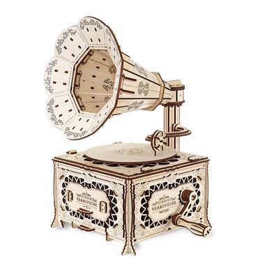 Модель 3D дерев'янна сборна механічна EVA Eco-Wood-Art GRAMOPHONE 000907