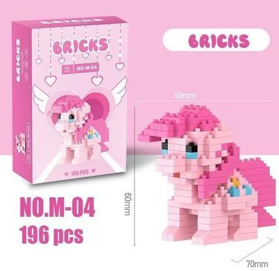 Конструктор 3D Blocks Bricks Пони, кор.11,5*8*4см, 196 дет М-04
