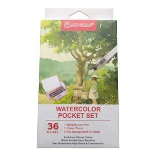 Краски акварельные Acmeliae набор 36цв. Water Colours WCB-6036