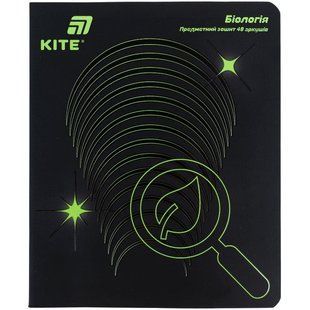 Тетрадь школьная предметная А5+ 168*203мм 48л. Kite в клетку, Lumen Биология K26-240-7