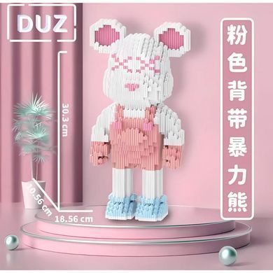 Конструктор 3D Magic Blocks Ведмідь Bearbrick білий 1580 деталь, кор. 33*24,5*5см №8993/ZB-606