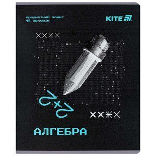 Тетрадь школьная предметная А5+ 168*203мм 48л. Kite в клетку, Techno Алгебра K25-240-3