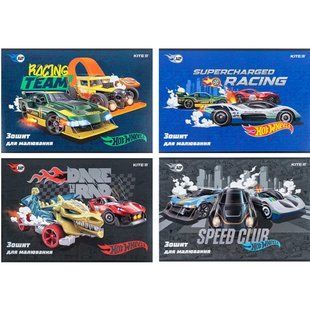 Альбом для малювання А4 12арк Kite мод.241 Hot Wheels HW24-241