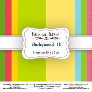 Набір паперу для скрапбукінгу Фабрика Декору FDSP-03004 Backgrounds 4 15*15см 8арк 200г/м2