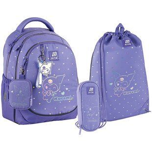 Школьный набор: рюкзак+пенал+сумка д/обуви Kite мод 700 Kuromi SET_HK25-700M