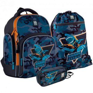 Набір рюкзак+пенал+сумка д/взуття Kite мод 706 Shark Attack SET_K21-706S-1