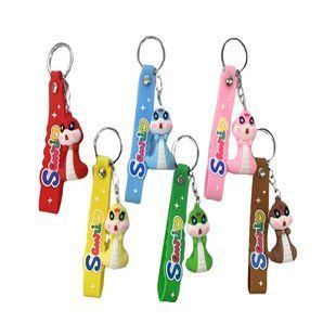 Брелок резиновый Змея 6см с лентой Sanrio, ассорти №2024-08