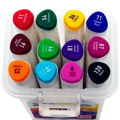Маркер двосторонній SketchMarker Swiss Ink для паперу набір 12шт PM514-12