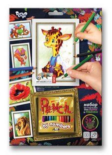Раскраска по номерам карандашами DankoToys PBN-01-09 5 рисунков + 12 карандашей
