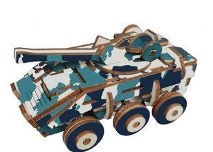 Деревянная сборная 3D модель WoodCraft БТР (12,3*7*6,5см) XC-G014H