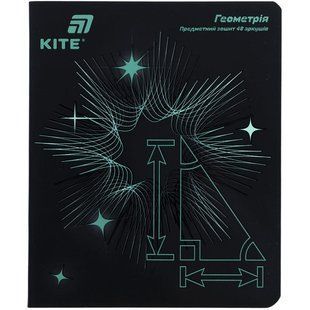Тетрадь школьная предметная А5+ 168*203мм 48л. Kite в клетку, Lumen Геометрия K26-240-1