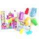 Кинетический песок DankoToys KidSand 4 цв. по 100 гр. + 3 формочки KS-04-02