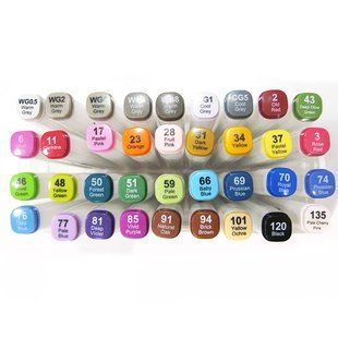 Скетч маркеры для рисования Swiss Ink двусторонние для бумаги набор 48 шт PM508-48