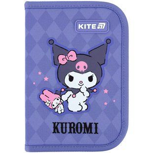 Пенал 1 отделение с 1 отворотом Kite мод 621 Kuromi HK25-621-2