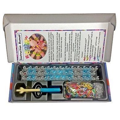 Набор для плетения резинками Rainbow Loom 600шт. + разборной усиленный станок, аксессуары