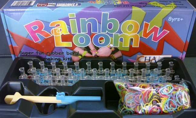 Набор для плетения резинками Rainbow Loom 600шт. + разборной усиленный станок, аксессуары