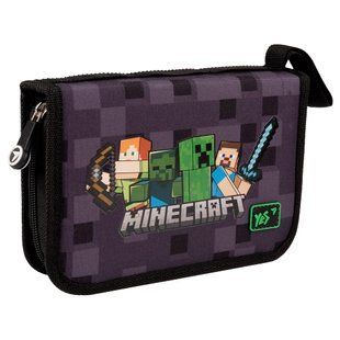 Пенал 1М 1 Вересня Yes HP-04 Minecraft з 2 отворотами б/н 533593