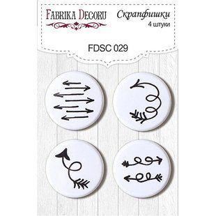 Скрапфішки Д-25см Фабрика Декору 4шт набір №030 FDSC-030