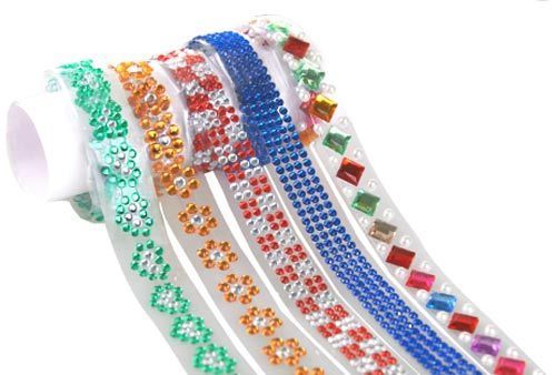 Декоративный скотч Schreiber PVC 1,5см*1,1м орнамент, цвета в ассортименте S-5517