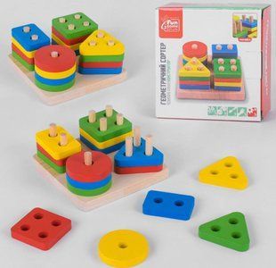 Гра для малюків 4FUN Game Club Сортер Геометричний (дерево) 80380