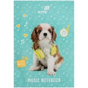 Тетрадь нотная KITE А4 20арк Studio Pets SP26-404
