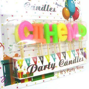 Свічки-набір для торта Party Candles Буквы 'З ДНЕМ НАРОДЖЕННЯ' (рос) без глітера