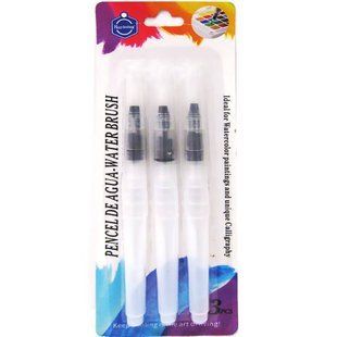 Кисть с резервуаром KeepSmiling Waterbrush набор 3шт (01,02,03) по 15см 3978