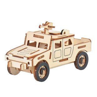 Модель 3D дерев'янна сборна WoodCraft XB-G008H Джип-2 16,2*7*8,5см