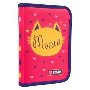 Пенал 1 отделение с 2 отворотами 1 Вересня Smart HP-04 Meow 533282