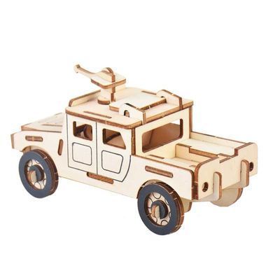 Деревянная сборная 3D модель WoodCraft Джип-2 (16,2*7*8,5см) XB-G008H