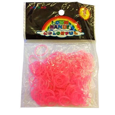 Резинки для плетения Rainbow Loom 200шт. неоновые 83** +крючок, Голубой