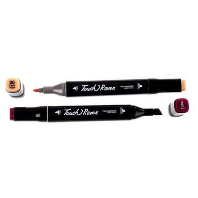 Маркер двустор. SketchMarker Touch чорні для паперу набір 48шт 8021-48/2362-48/2828-48/40659 в текстиль чохлі