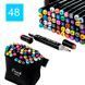 Маркер двустор. SketchMarker Touch чорні для паперу набір 48шт 8021-48/2362-48/2828-48/40659 в текстиль чохлі