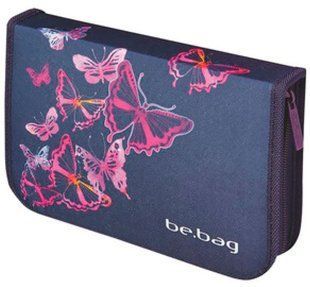 Пенал 1 отделение с 2 отворотами с наполнением Herlitz 11438496B Butterfly 24 предметов