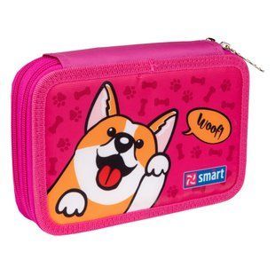 Пенал 2 отделения без наполнения 1 Вересня Smart HP-01 Corgi 533273