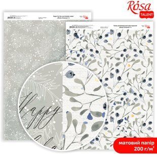 Папір для дизайну Rosa Talent А4 200г/м матовий двостор. Winter Dreamer-6 5318070