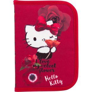 Пенал 1 отделение с 2 отворотами Kite мод 622 Hello Kitty HK18-622