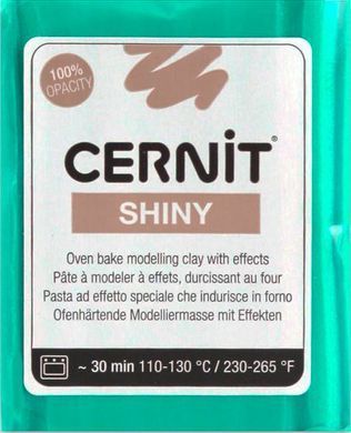 Глина полимерная Cernit Shiny 56гр глитер CR-CE0890056***, Зелёный