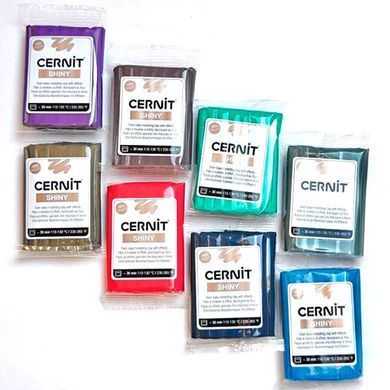 Глина полимерная Cernit Shiny 56гр глитер CR-CE0890056***, Зелёный