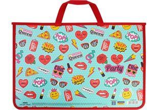 Портфель А4 Cool For School пластик на блискавці 2 вітділ. Colorfull MX30001-08