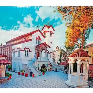 Алмазна мозаїка по номерам на холсті 40*50см Josef Otten EGA74529 Католічна церква