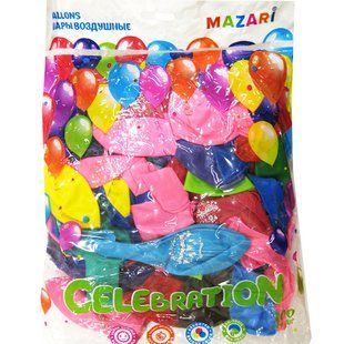 Повітряна кулька Mazari стандарт 25см Mix перламутр Побажання ! ПОШТУЧНО 1/100 ! ST-8863