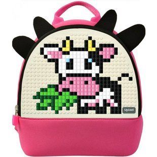 Рюкзак (ранець) м'який Upixel Doodle Cattle-Фуксія Пікселі WY-A029C 31*41*13см